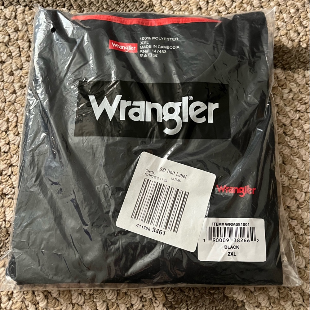 Wrangler 2Pc Set Long Sleeve Shirt & Long John Style Pants . Unisex So Soft